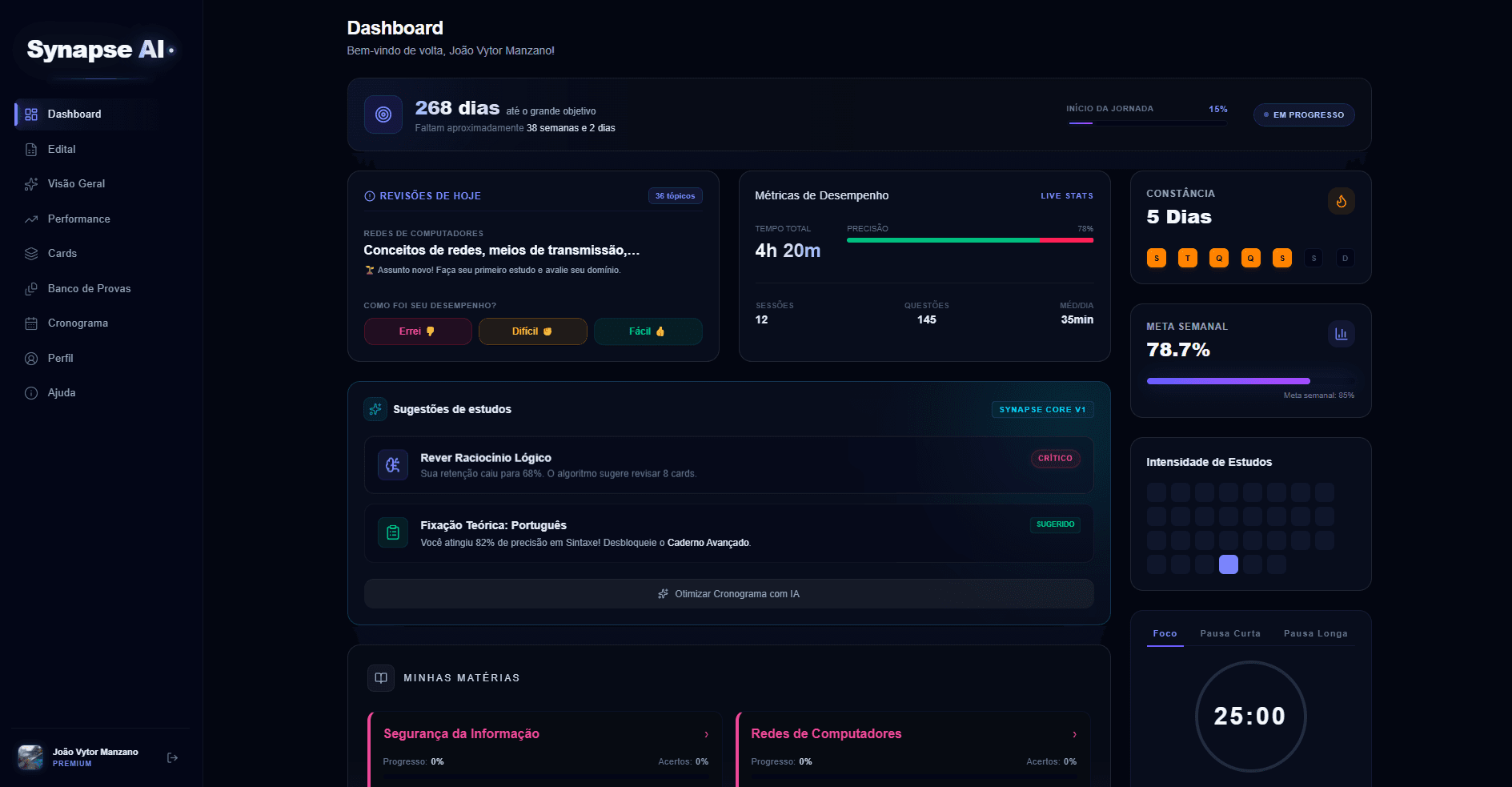 Screenshot do projeto Synapse AI
